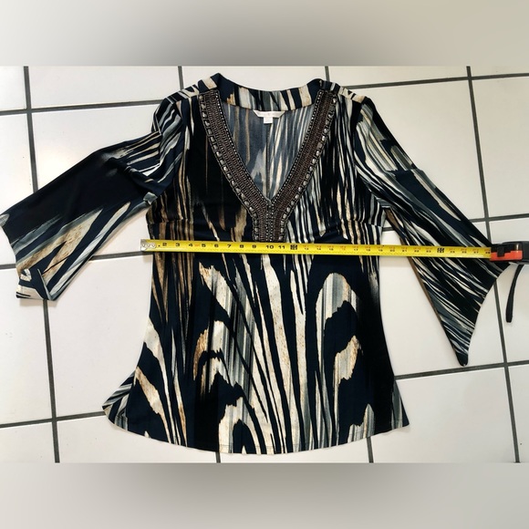 Ladies size L Boston Proper long sleeved tunic top with beading - Picture 7 of 7